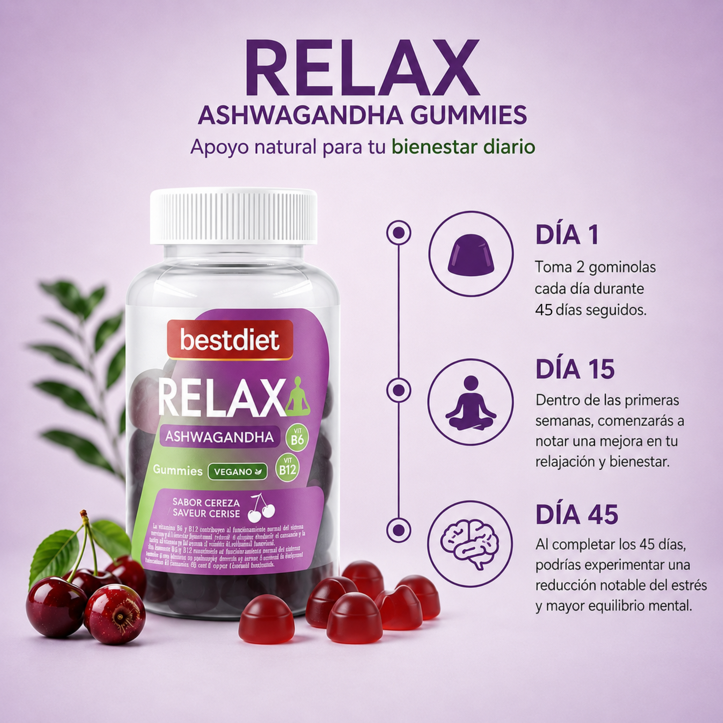 SUP Gominolas Relax con Ashwagandha y Vitaminas B