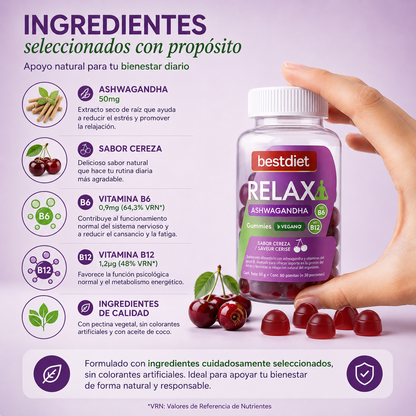 SUP Gominolas Relax con Ashwagandha y Vitaminas B